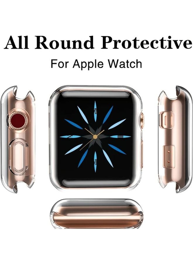 حالة TPU سوداء لساعة Apple Watch مقاس 40 مم مع حماية كاملة للجسم وغطاء مضاد للانزلاق ومقاوم للصدمات - Image 3